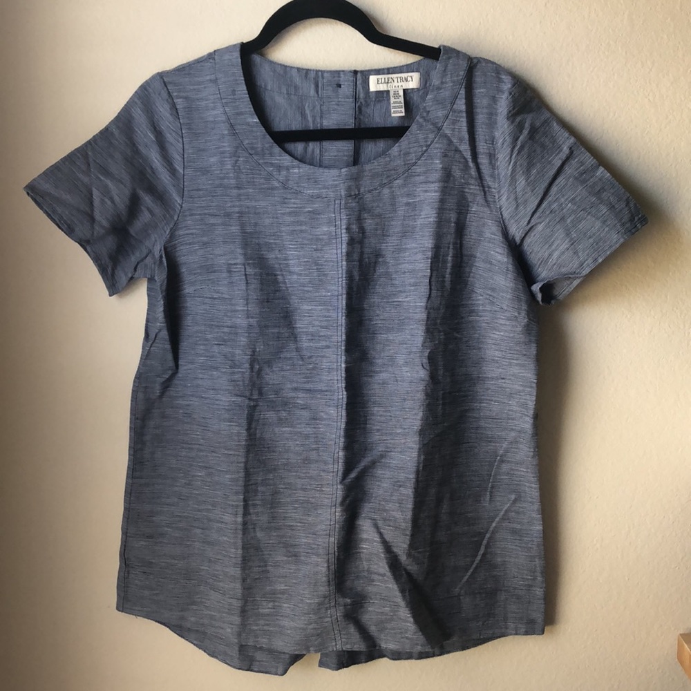 🌻ELLEN TRACY LINEN TOP